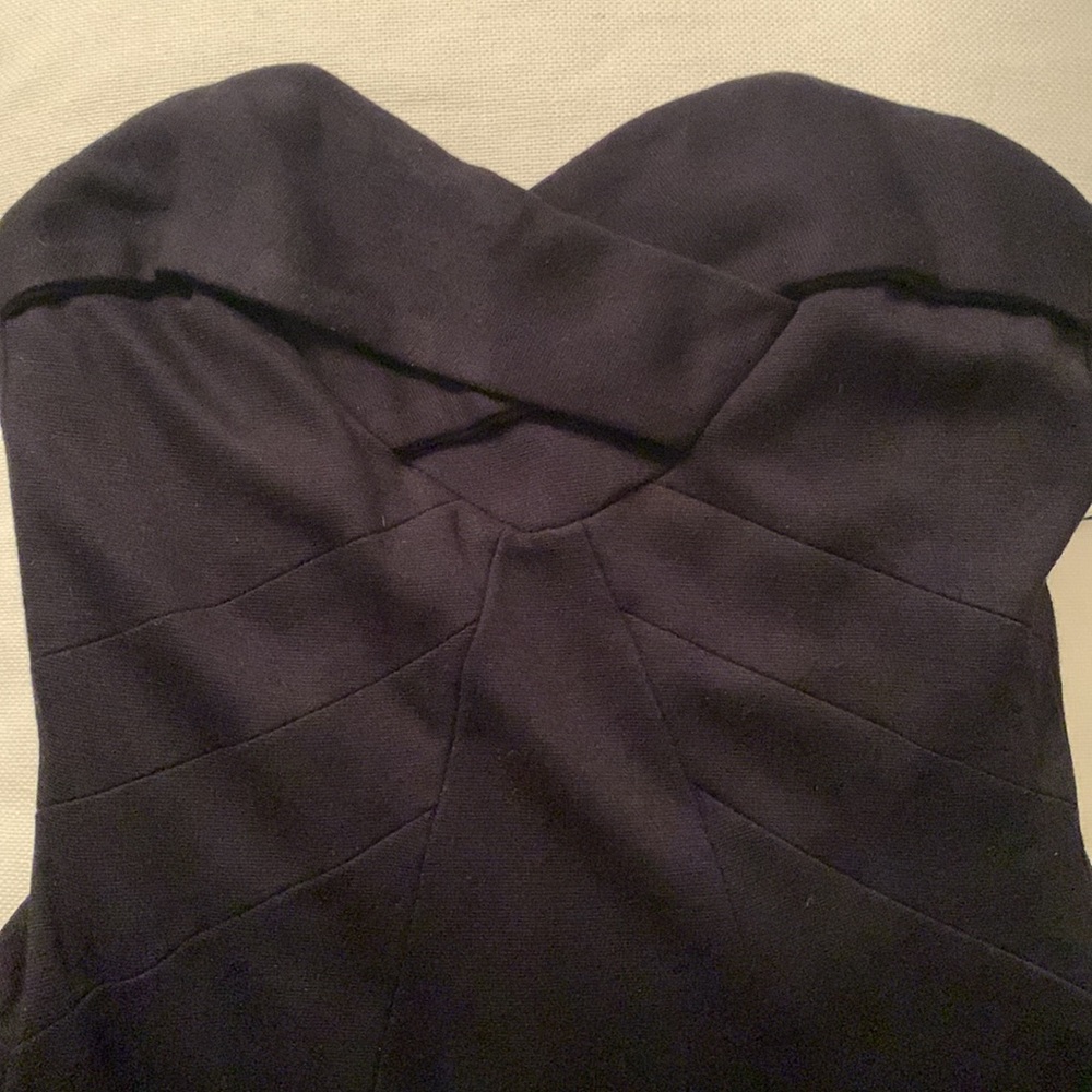 Bailey 44 black strapless dress with boning structure & back zip, XS